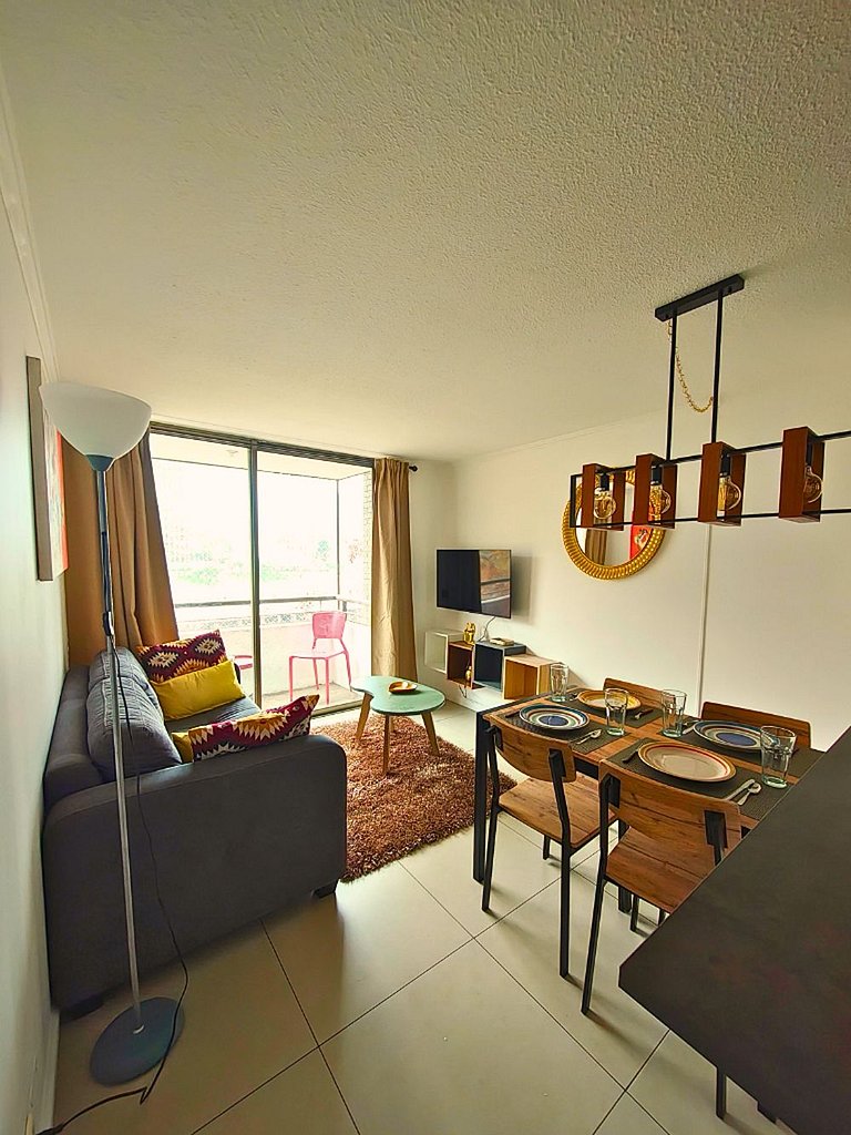 Providencia 2D/2B Apartment with Pool and Parking