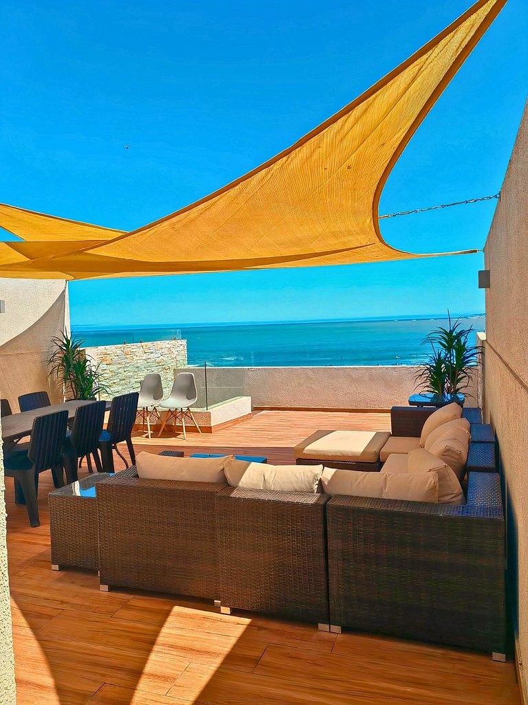 Concón - Terraço com vista para o mar
