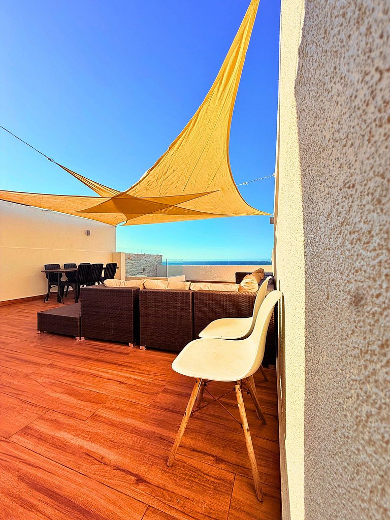 Concón - Terraço com vista para o mar